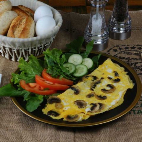 Kaşarlı-Mantarlı Omlet